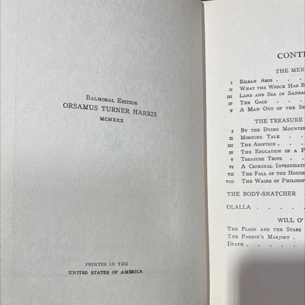 the merry men and other stories book, by robert louis stevenson, 1930 Hardcover image 3