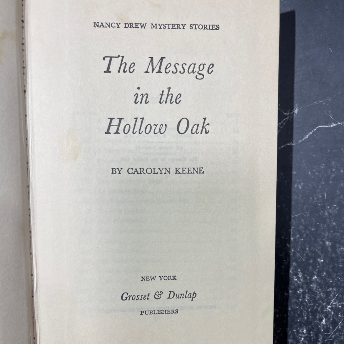 the message in the hollow oak book, by carolyn keene, 1935 Hardcover image 2