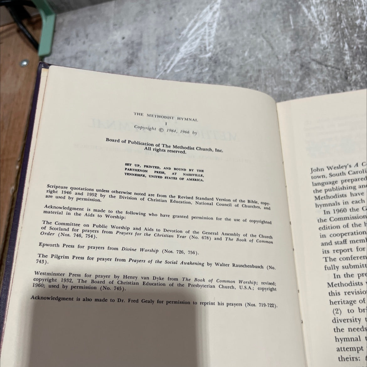 the methodist hymnal official hymnal of the united methodist church book, by unknown, 1966 Hardcover image 3