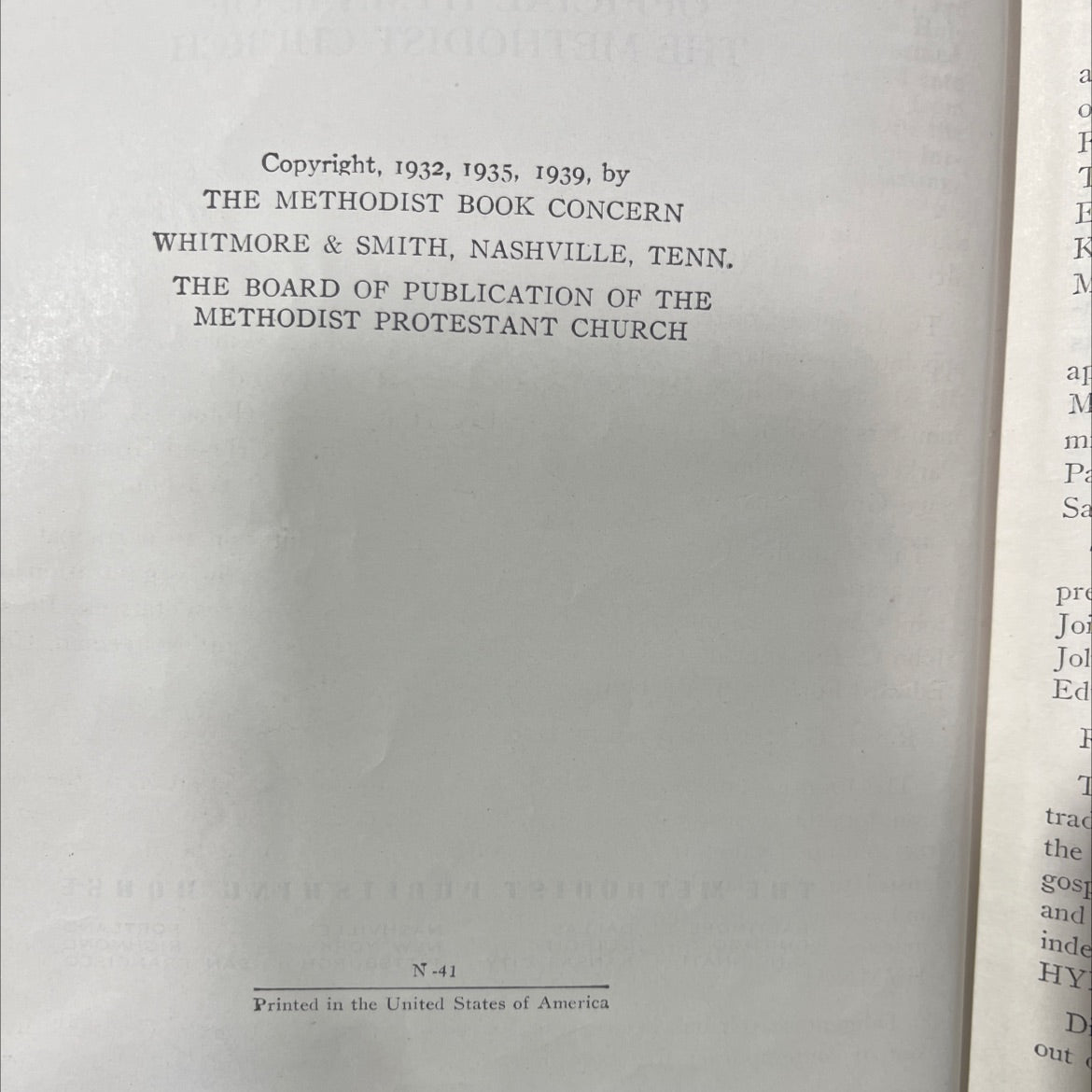 the methodist hymnal book, by unknown, 1939 Hardcover image 3