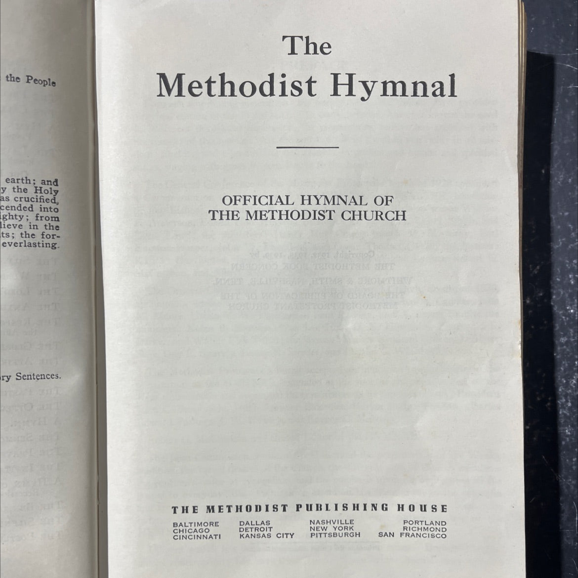 the methodist hymnal book, by unknown, 1939 Hardcover image 2