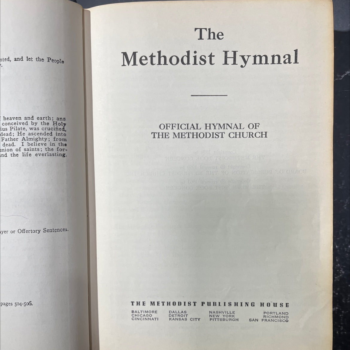 the methodist hymnal book, by unknown, 1963 Hardcover image 2