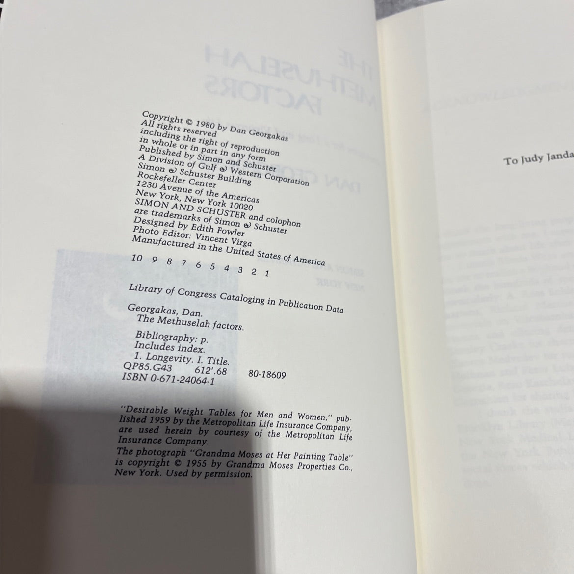 the methuselah factors strategies for a long and vigorous life book, by Dan Georgakas, 1980 Hardcover image 3