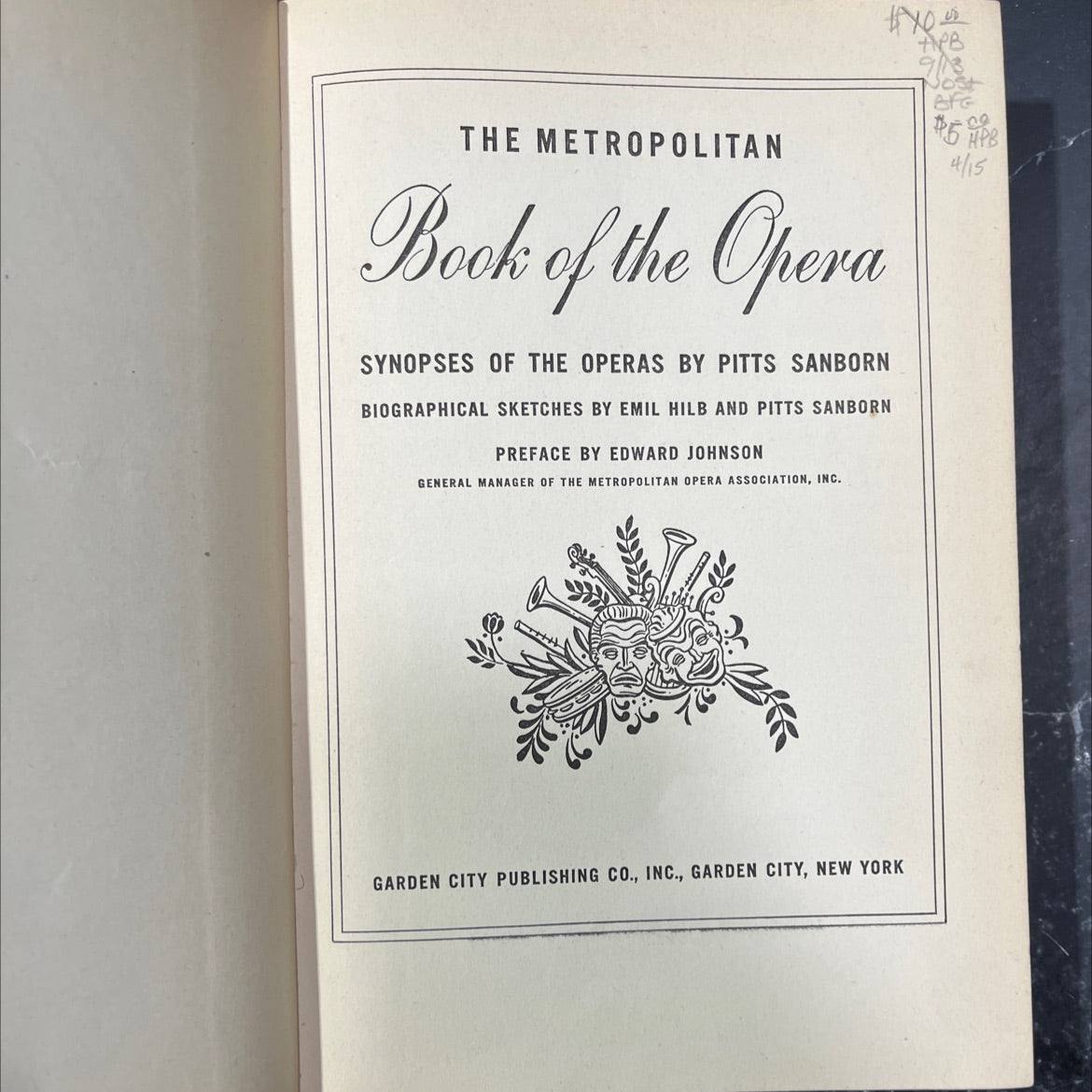 the metropolitan book of the opera book, by pitts sanborn, 1942 Hardcover image 2