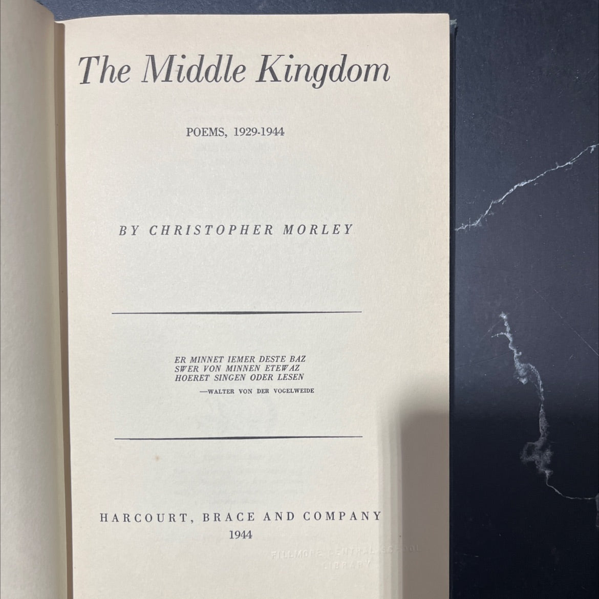 the middle kingdom poems, 1929-1944 book, by christopher morley, 1944 Hardcover image 2