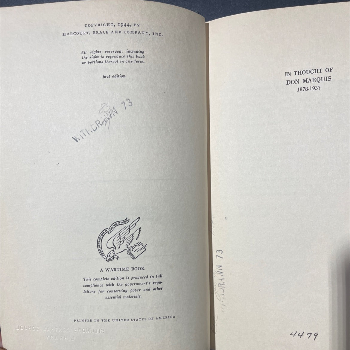 the middle kingdom poems, 1929-1944 book, by christopher morley, 1944 Hardcover image 3