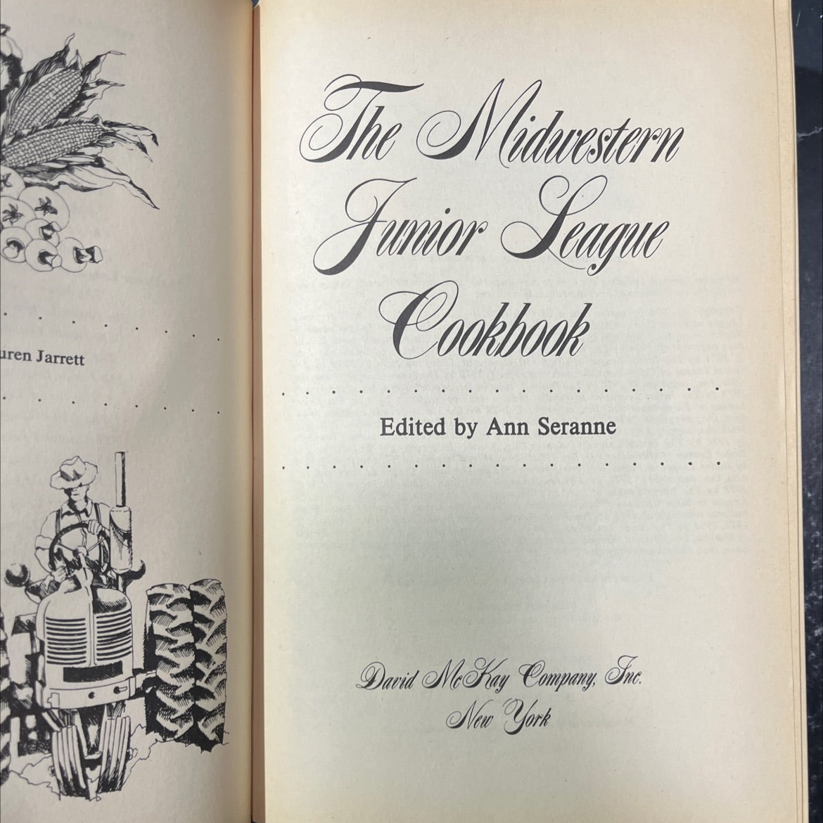 the midwestern junior league cookbook book, by Ann Seranne, 1978 Hardcover image 2