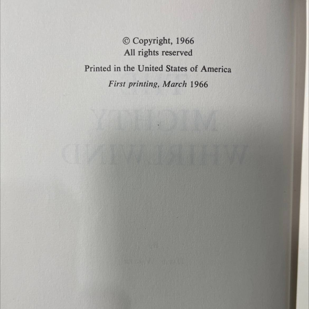 the mighty whirlwind book, by david wagler, 1966 Hardcover image 3