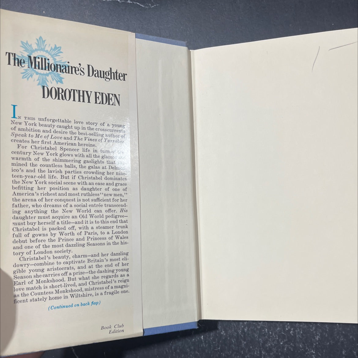 the millionaire's daughter book, by Dorothy Eden, 1974 Hardcover image 4