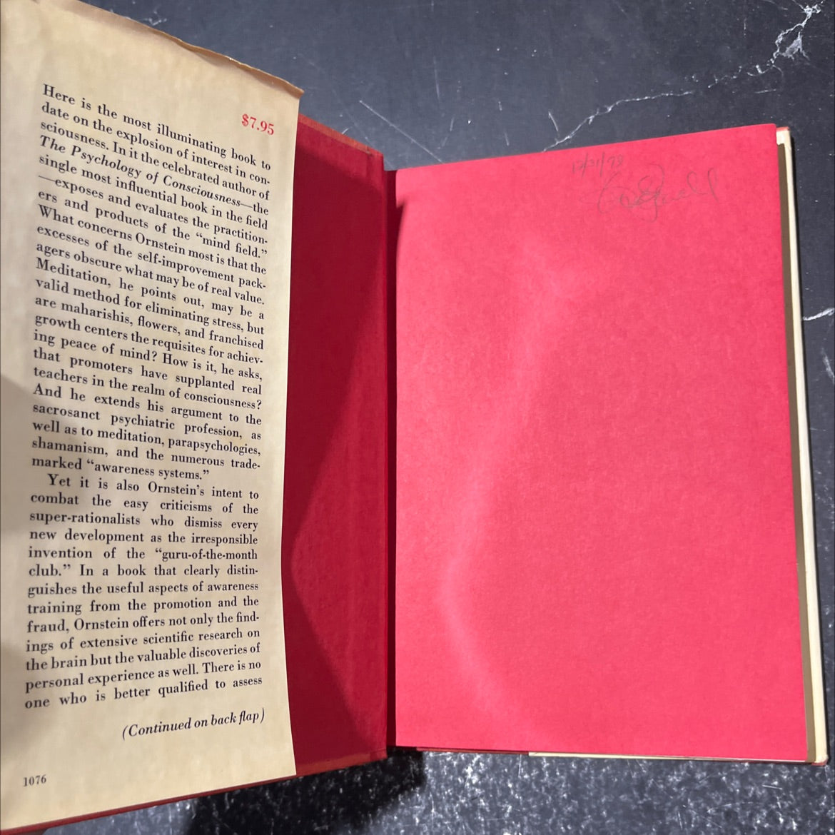 the mind field book, by Robert E. Ornstein, 1976 Hardcover image 4