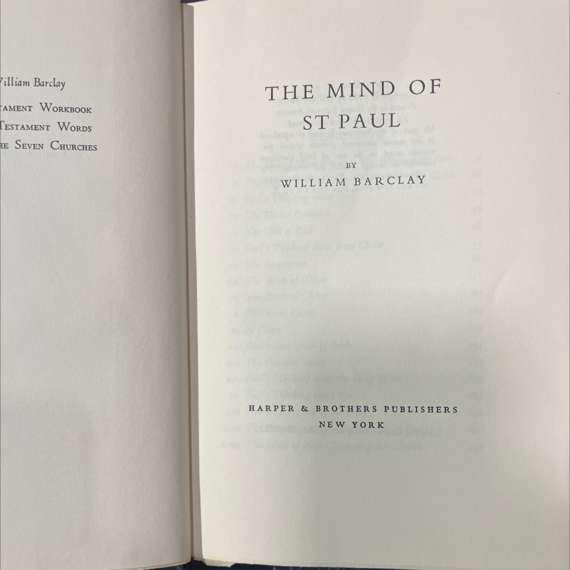 the mind of st. paul book, by william barclay, 1958 Hardcover image 2