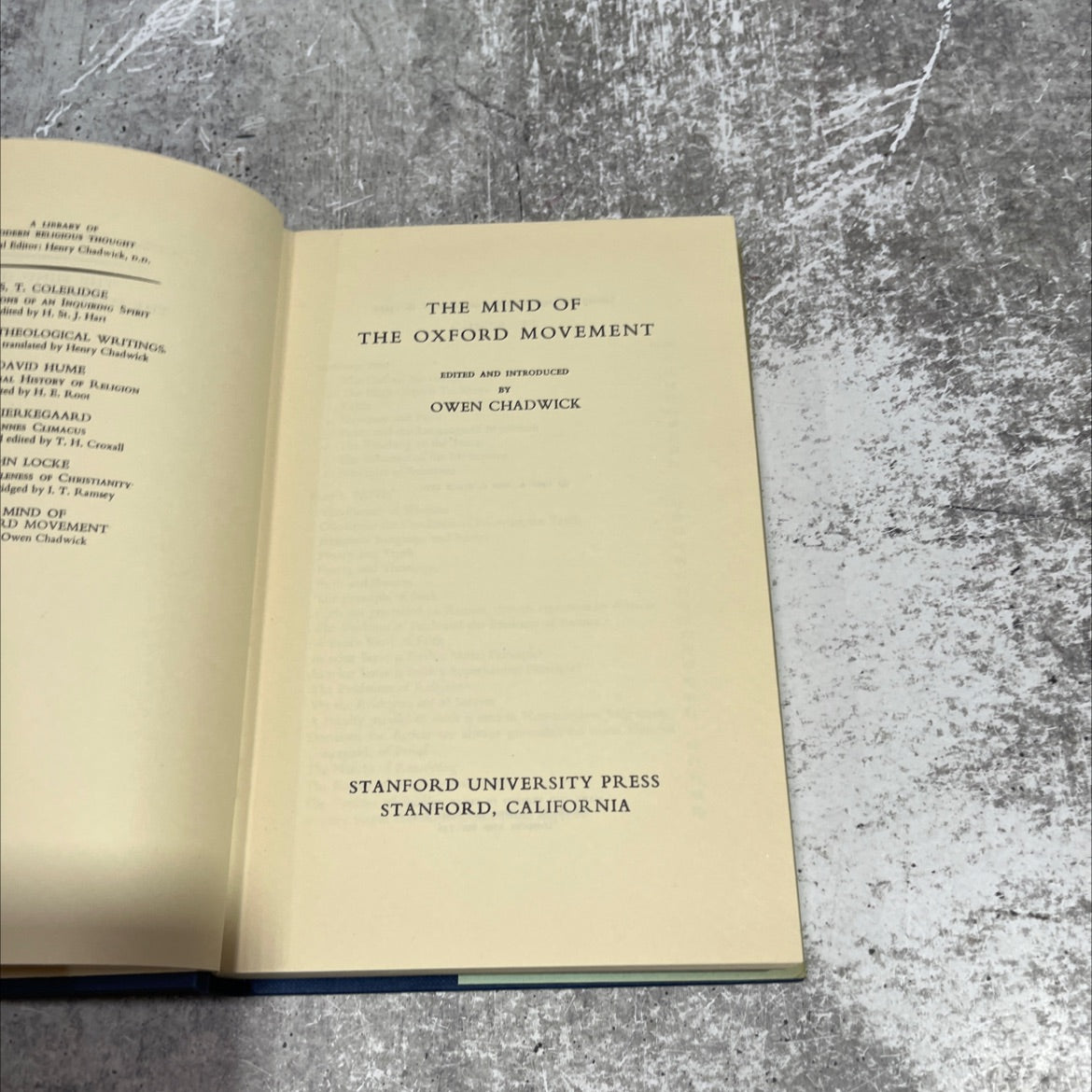 the mind of the oxford movement book, by owen chadwick, 1960 Hardcover image 2