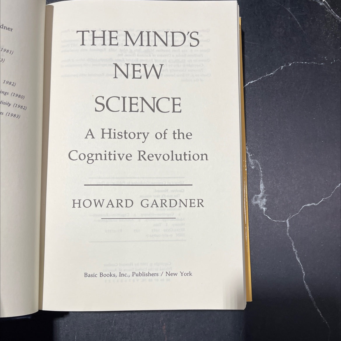 the mind's new science a history of the cognitive revolution book, by howard gardner, 1985 Hardcover image 2