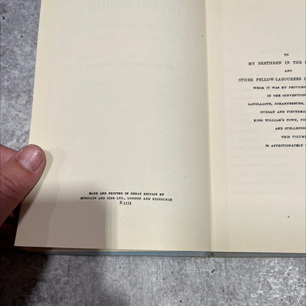 the ministry of intercession a plea for more prayer book, by rev. andrew murray, 1970 Hardcover image 3