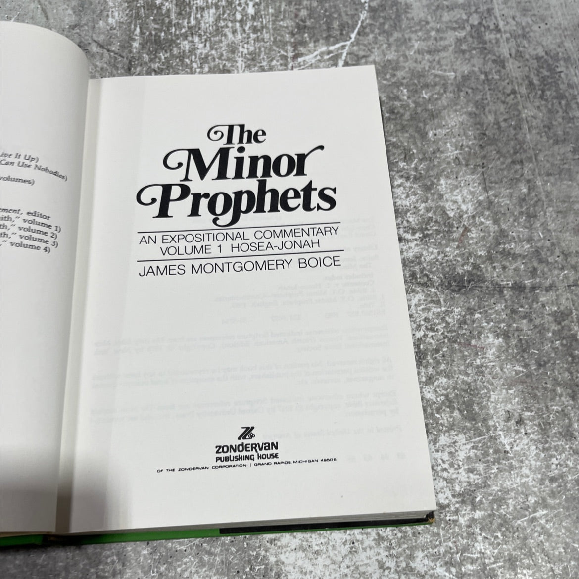the minor prophets volume 1 hosea-jonah book, by james montgomery boice, 1983 Hardcover image 2
