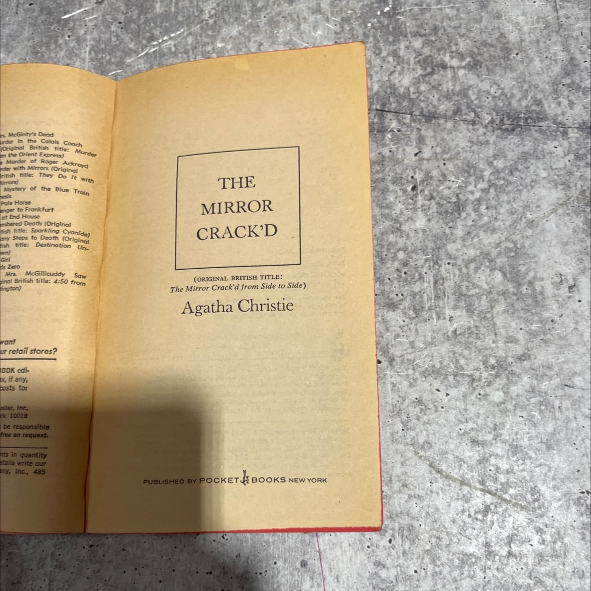 the mirror crack'd book, by Agatha Christie, 1972 Paperback image 2