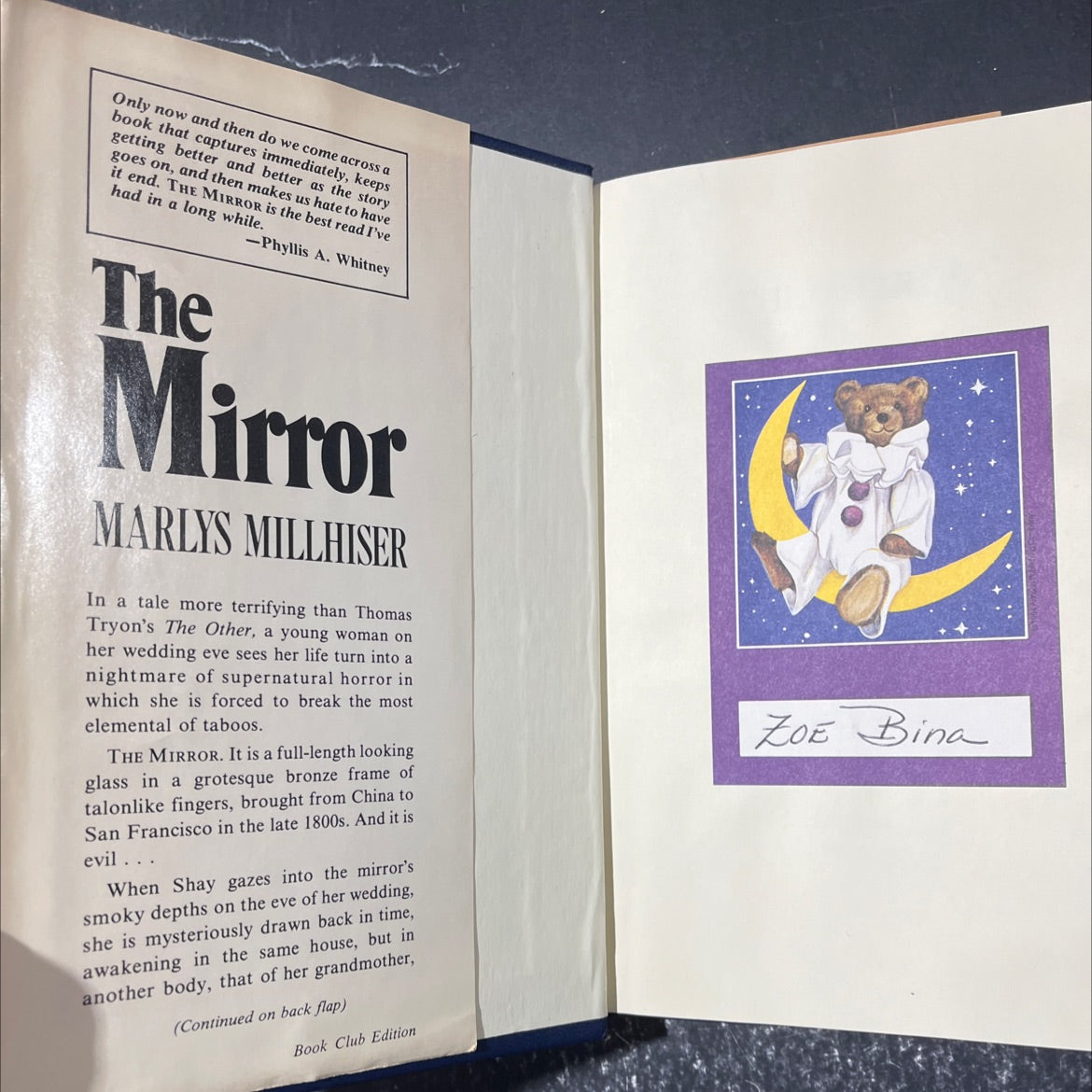 the mirror book, by Marlys Millhiser, 1978 Hardcover image 4