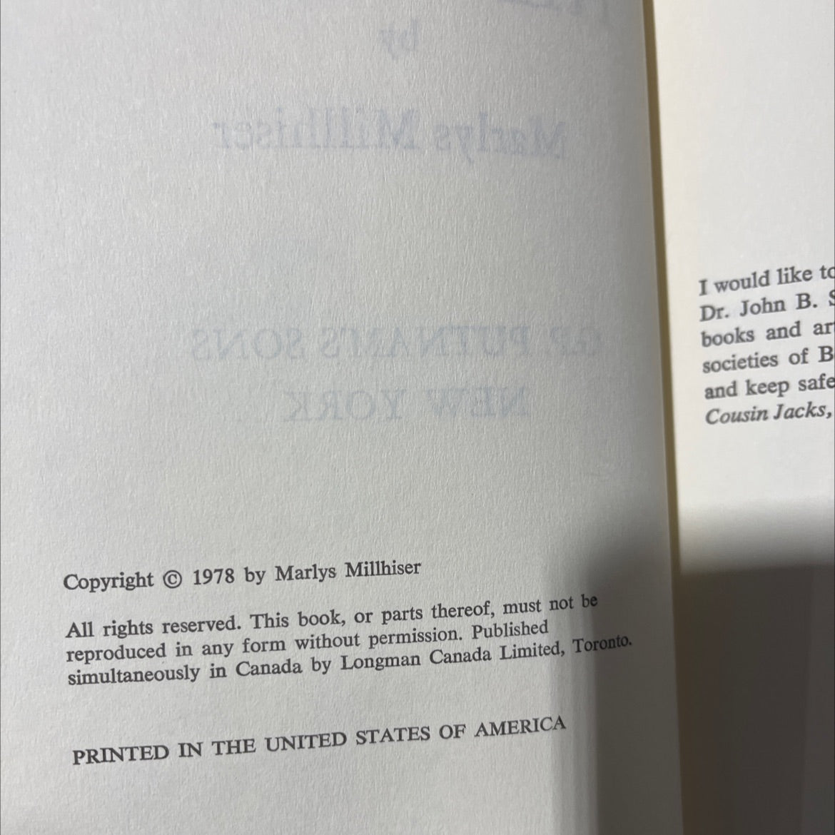 the mirror book, by Marlys Millhiser, 1978 Hardcover image 3