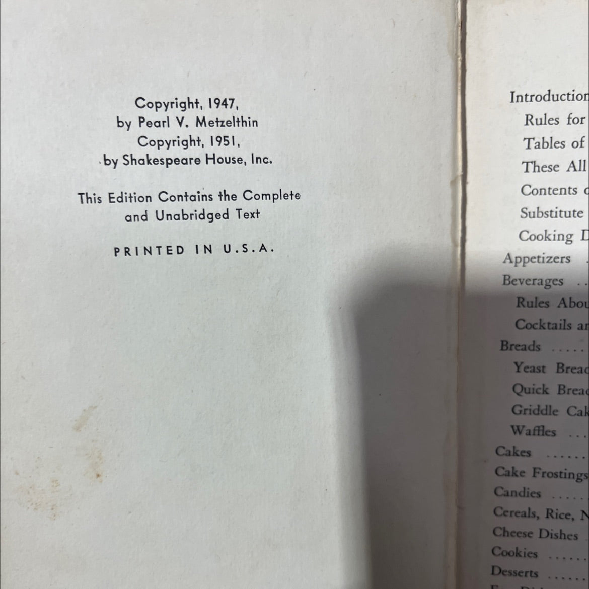 the modern improved cook book and practical guide to pressure cooking book, by pearl v. metzelthin, 1951 Hardcover, image 3