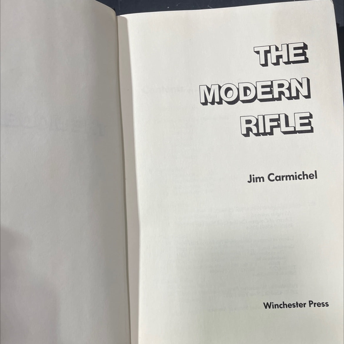 the modern rifle book, by Jim Carmichel, 1975 Hardcover image 2