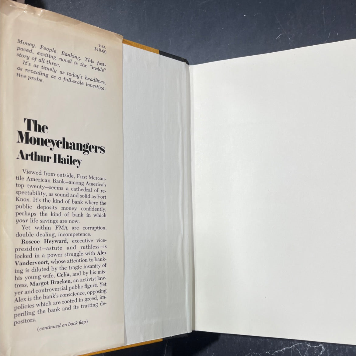 the moneychangers book, by Arthur Hailey, 1975 Hardcover image 4