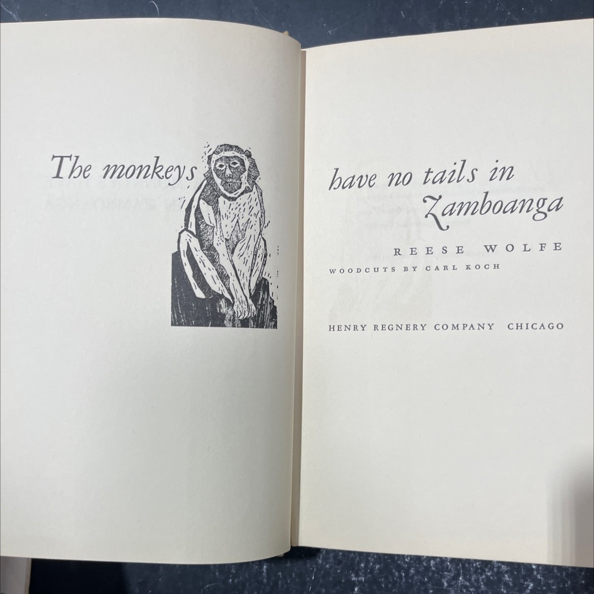 the monkeys have no tails in zamboanga book, by reese wolfe, 1959 Hardcover image 2