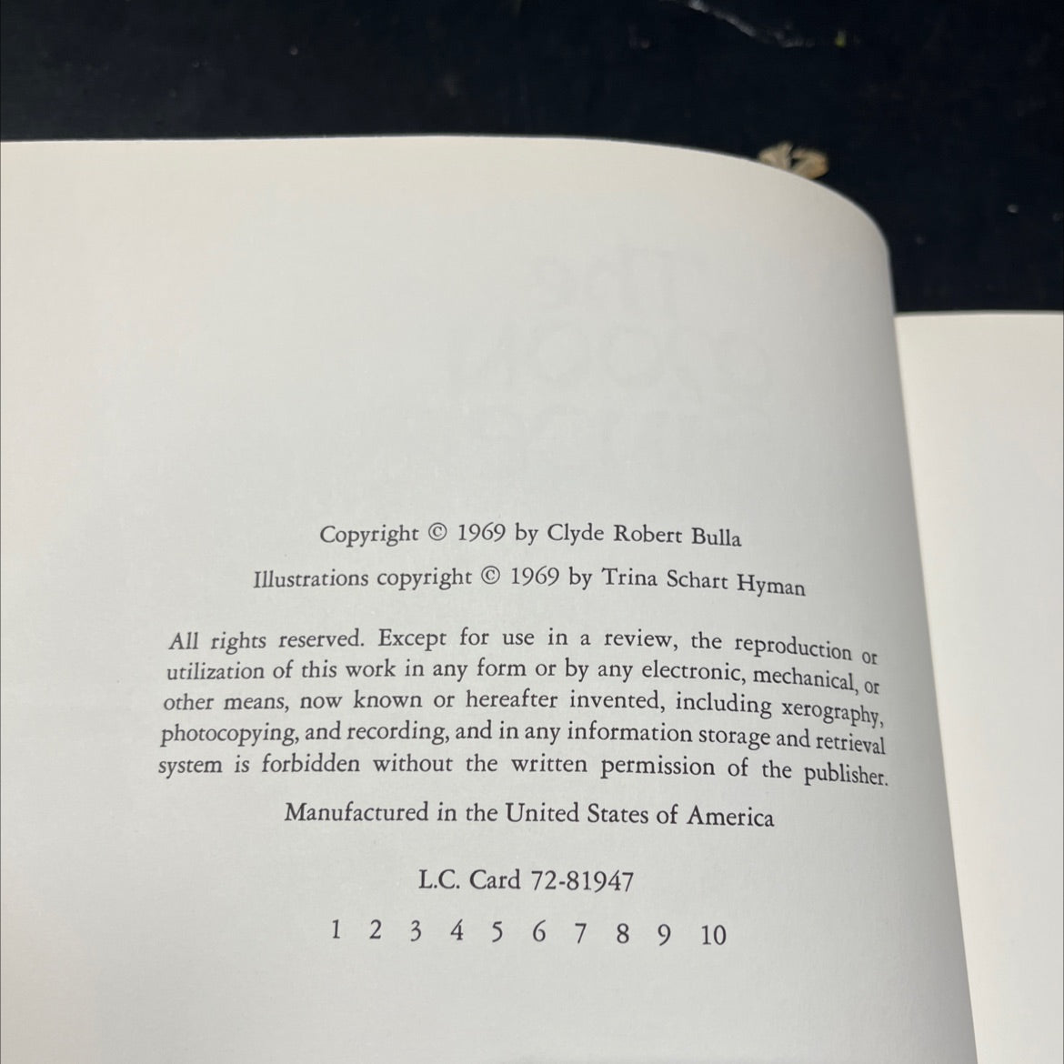 SIGNED the moon singer book, by Clyde Robert Bulla, 1969 Hardcover, First Edition, Rare, Vintage image 3
