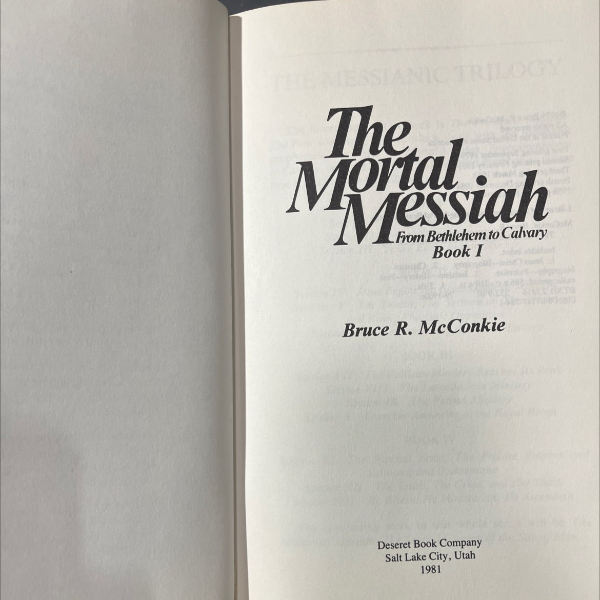 the mortal messiah: from bethlehem to calvary book, by bruce r. mcconkie, 1986 Hardcover image 2
