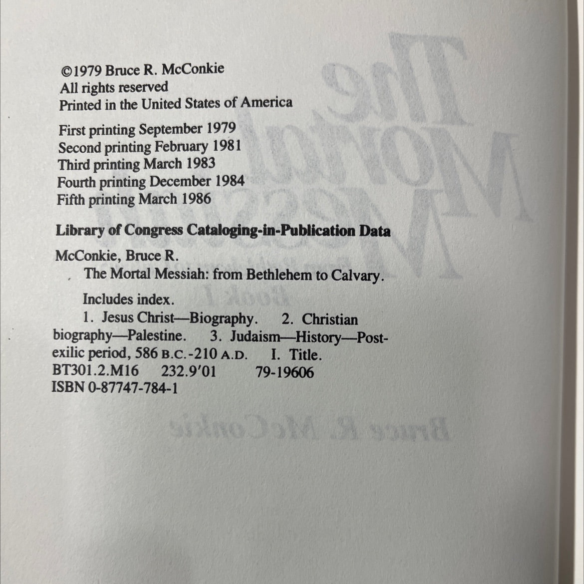 the mortal messiah: from bethlehem to calvary book, by bruce r. mcconkie, 1986 Hardcover image 3