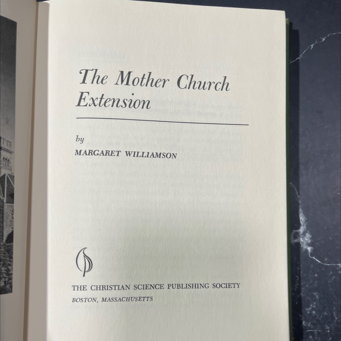 the mother church extension book, by margaret williamson, 1968 Hardcover image 2