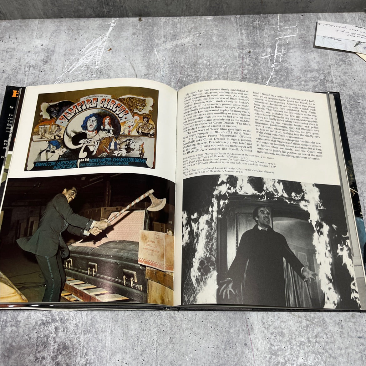 the movie treasury horror movies tales of terror in the cinema book, by alan g. frank, unknown Hardcover image 3