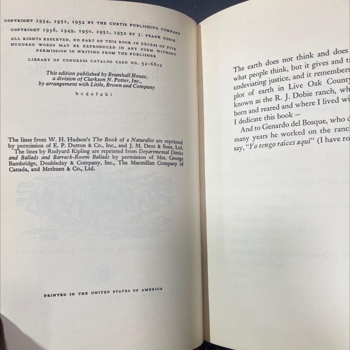 the mustangs book, by j. frank dobie, 1952 Hardcover image 3