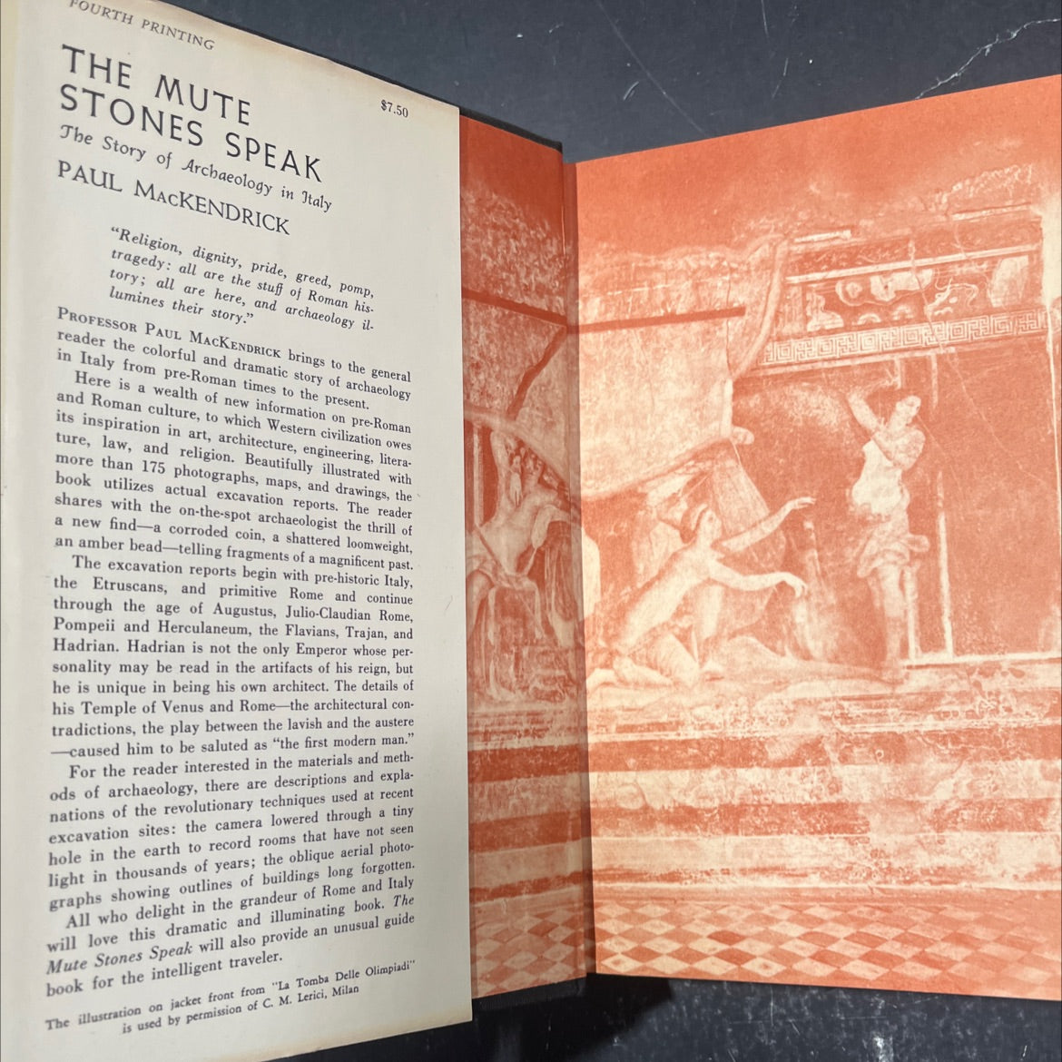 the mute stones speak the story of archaeology in italy book, by paul mackendrick, 1960 Hardcover image 4