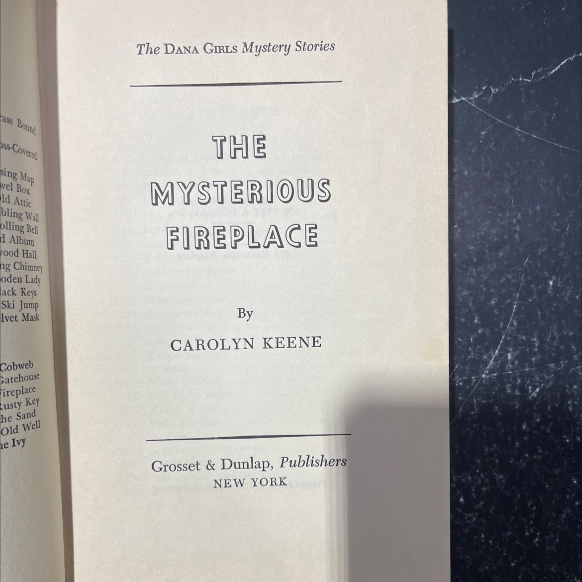 the mysterious fireplace book, by carolyn keene, 2000 Hardcover image 2