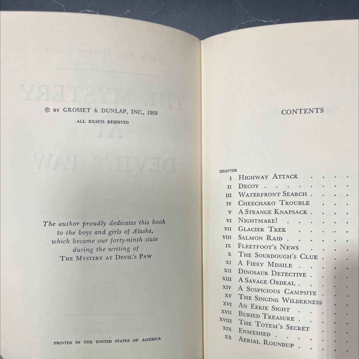 the mystery at devil's paw book, by franklin w. dixon, 1959 Hardcover image 3