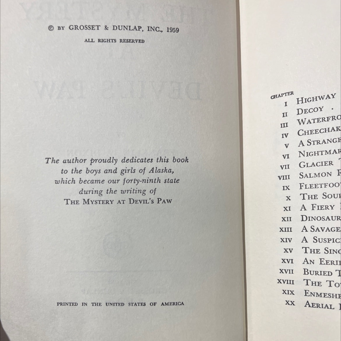 the mystery at devil's paw book, by franklin w. dixon, 1959 Hardcover image 3