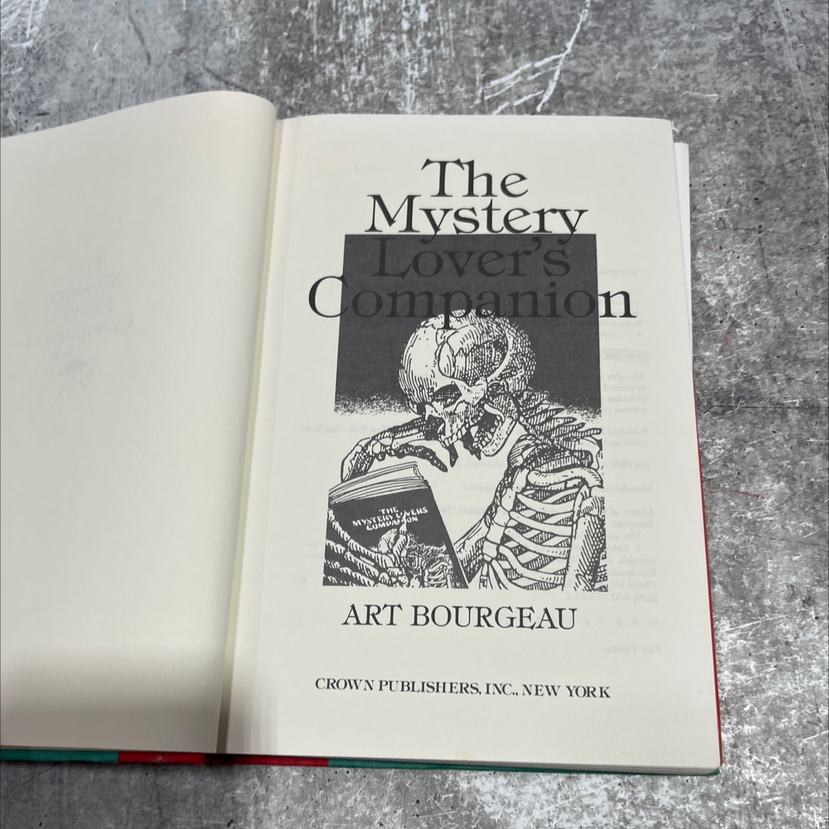the mystery lover's companion book, by Art Bourgeau, 1986 Hardcover image 2