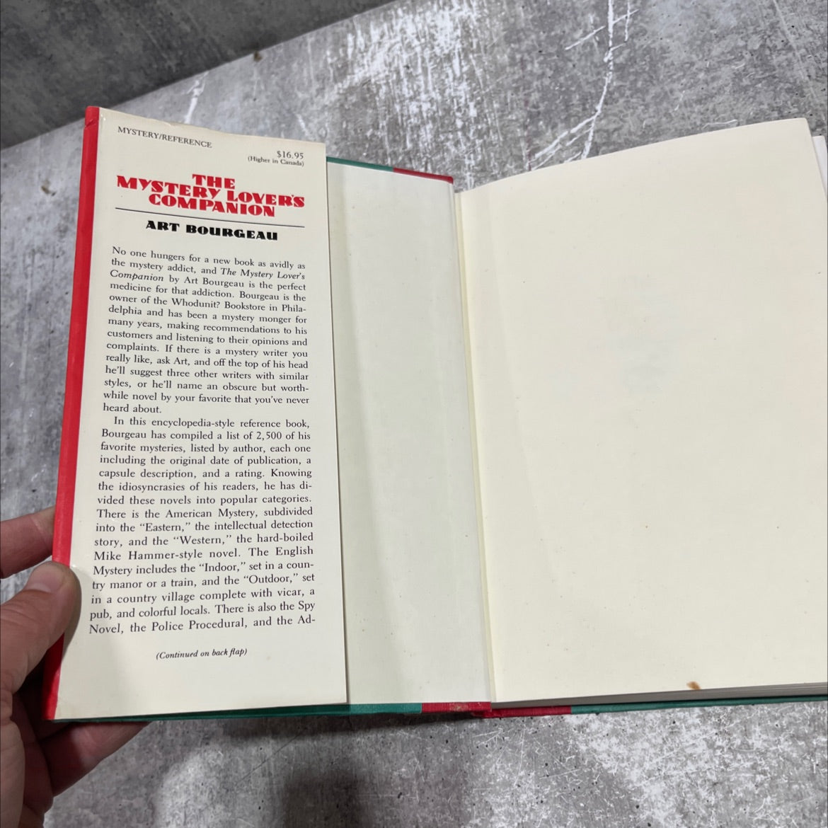 the mystery lover's companion book, by Art Bourgeau, 1986 Hardcover image 4