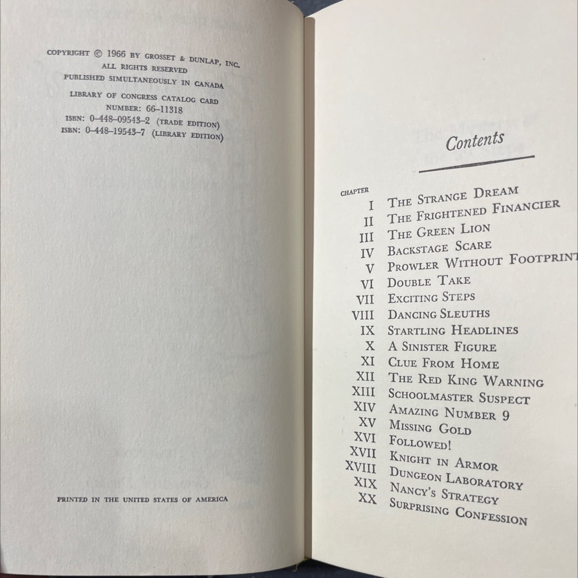the mystery of the 99 steps book, by carolyn keene, 1966 Hardcover image 3