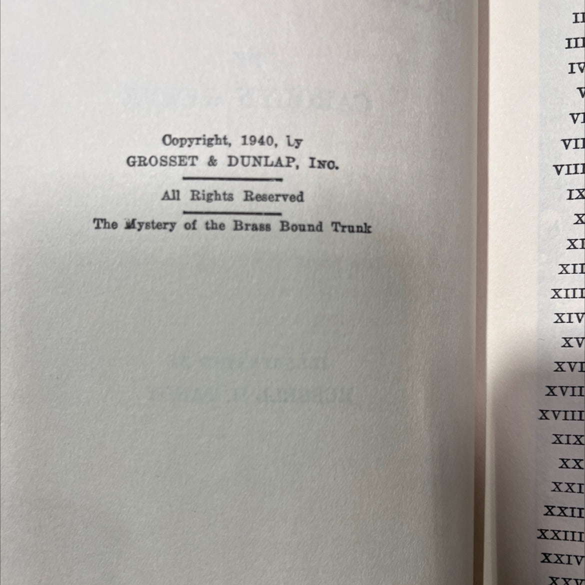 the mystery of the brass bound trunk book, by carolyn keene, 1940 Hardcover image 3