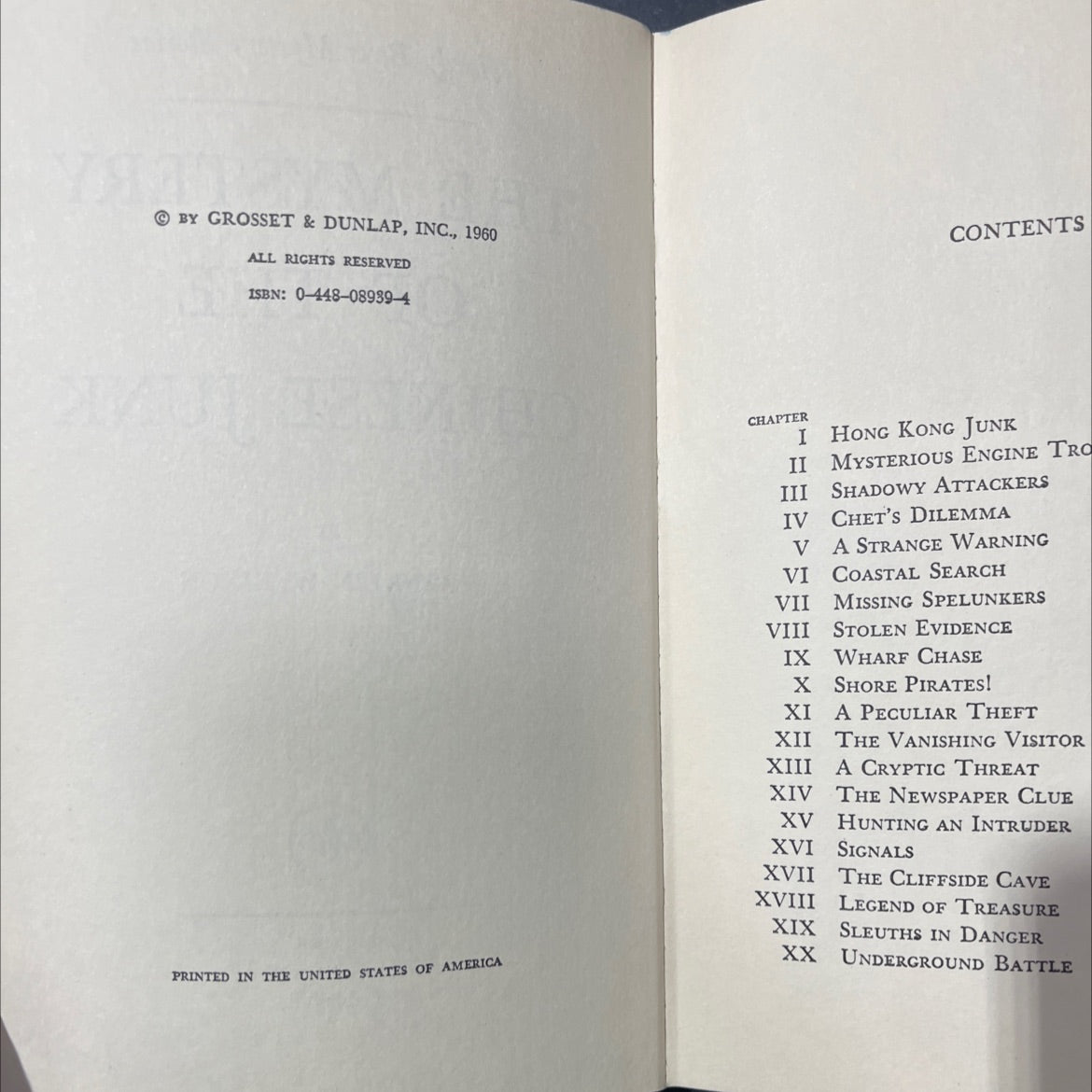the mystery of the chinese junk book, by franklin w. dixon, 1960 Hardcover image 3