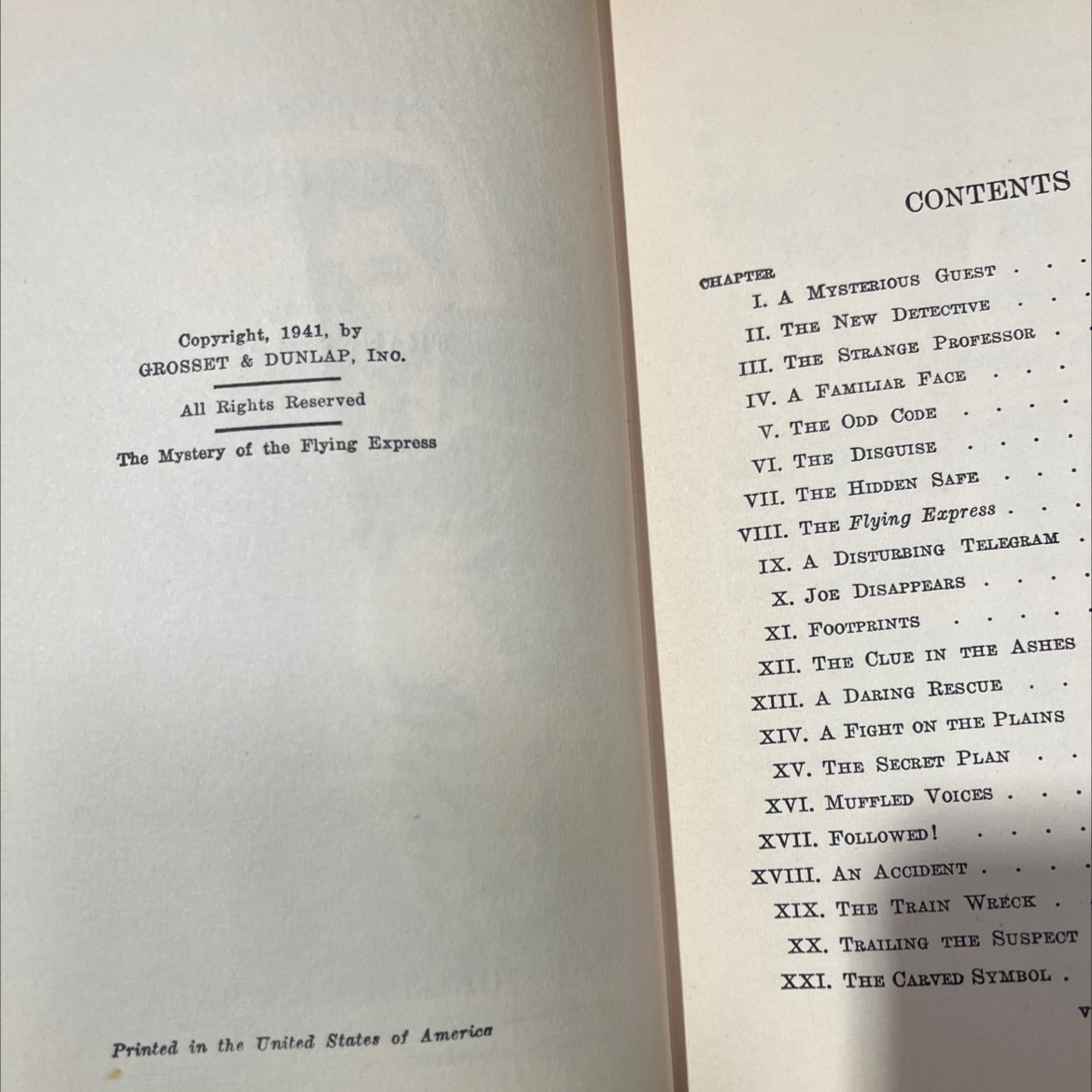 the mystery of the flying express book, by franklin w. dixon, 1941 Hardcover image 3