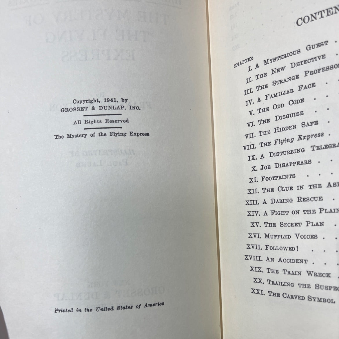 the mystery of the flying express book, by franklin w. dixon, 1941 Hardcover image 3