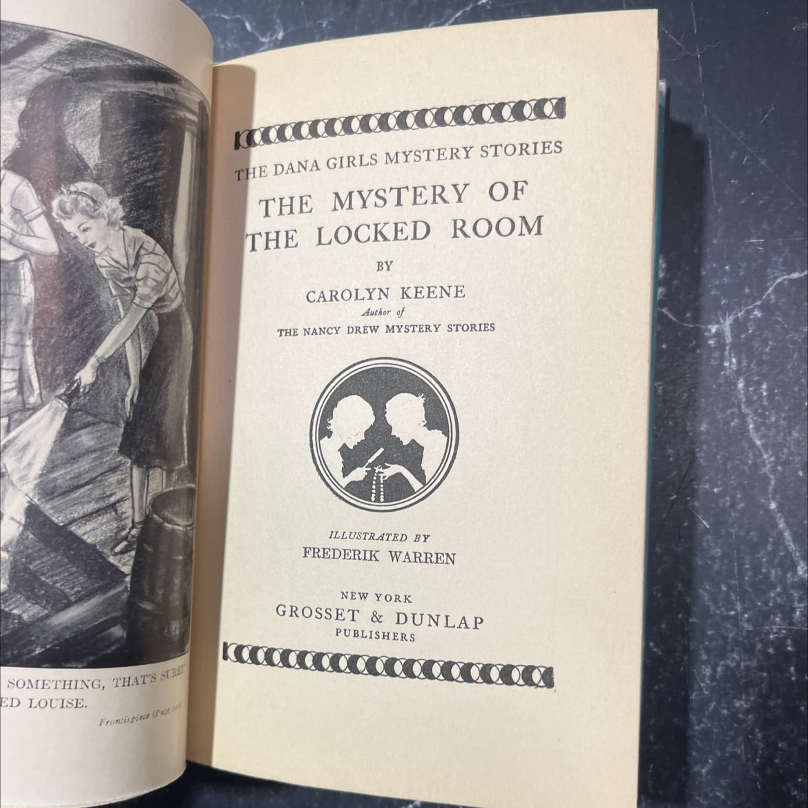 the mystery of the locked room book, by carolyn keene, 1938 Hardcover image 2