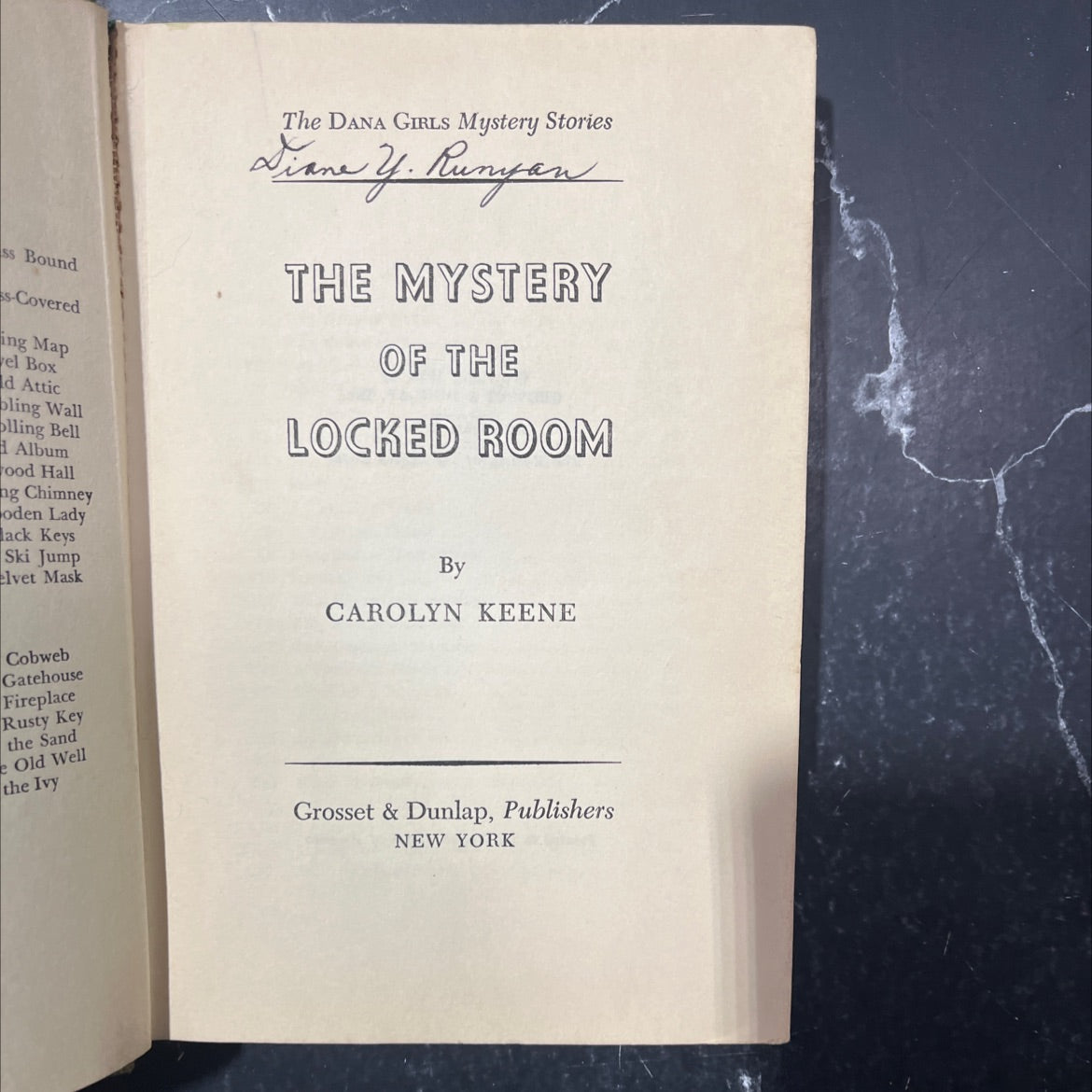 the mystery of the locked room book, by carolyn keene, 1938 Hardcover image 2