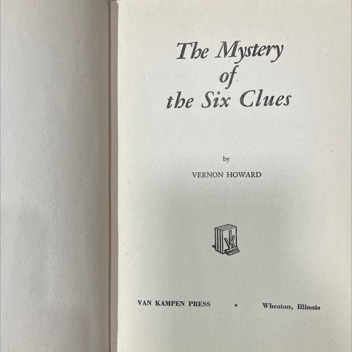 the mystery of the six clues book, by unknown, 1952 Hardcover image 2