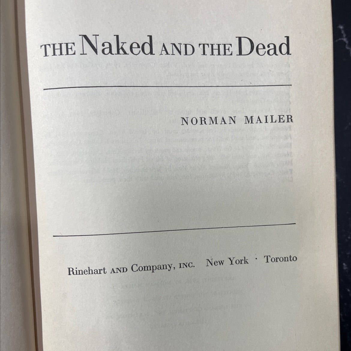 the naked and the dead book, by norman mailer, 1948 Hardcover image 2
