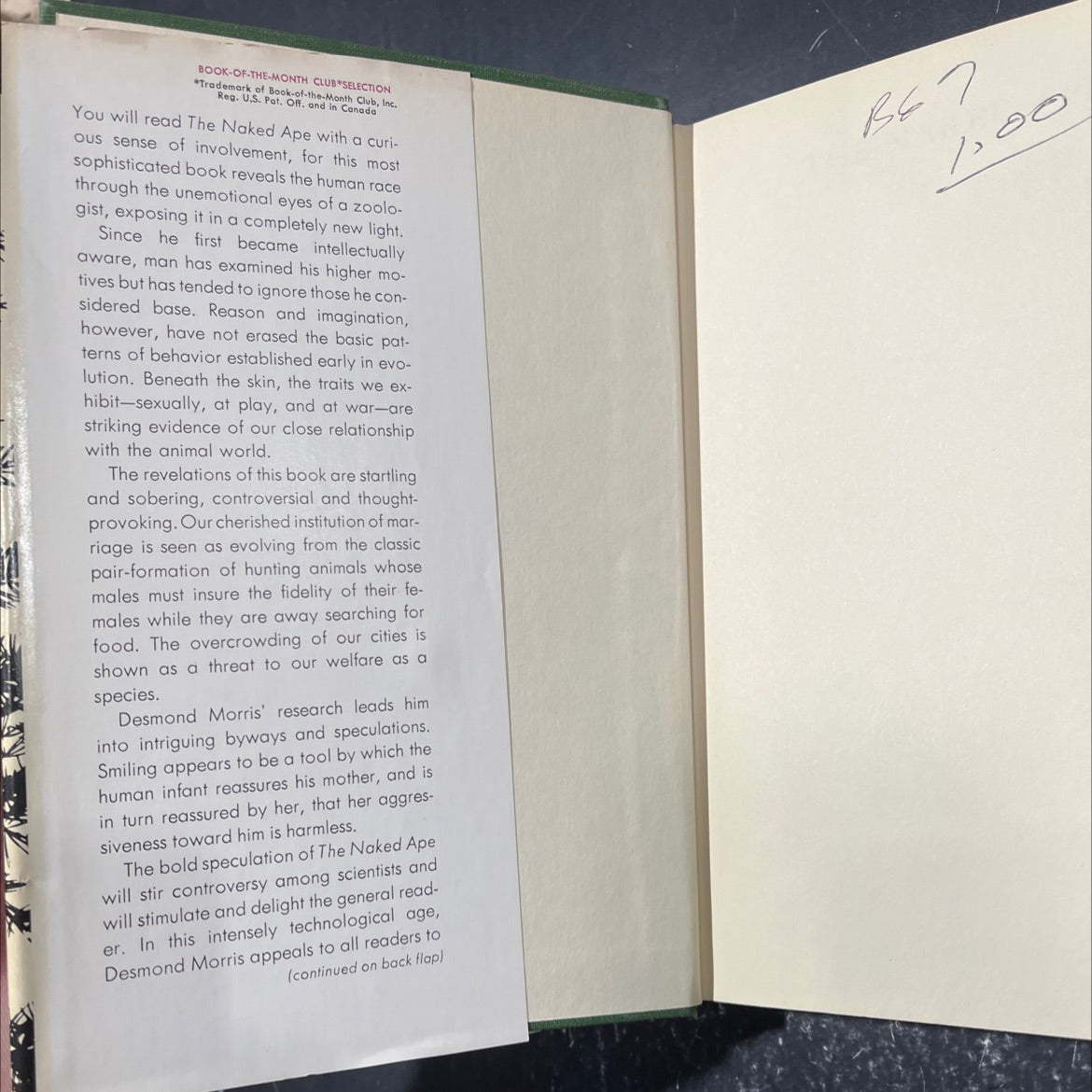 the naked ape a zoologist's study of the human animal book, by desmond morris, 1967 Hardcover image 4