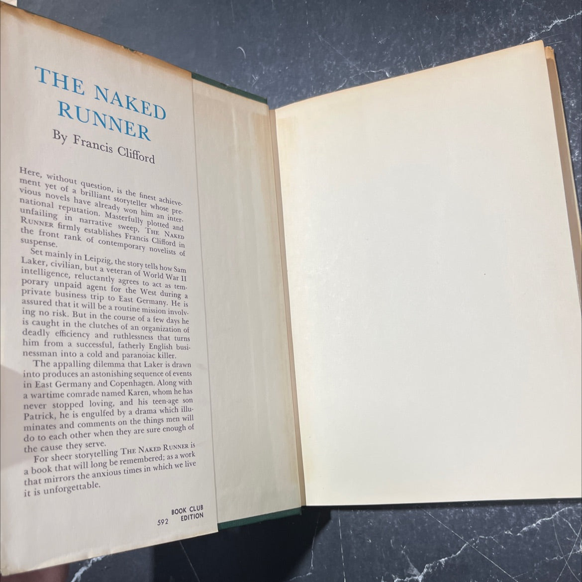 the naked runner book, by Francis Clifford, 1966 Hardcover image 4