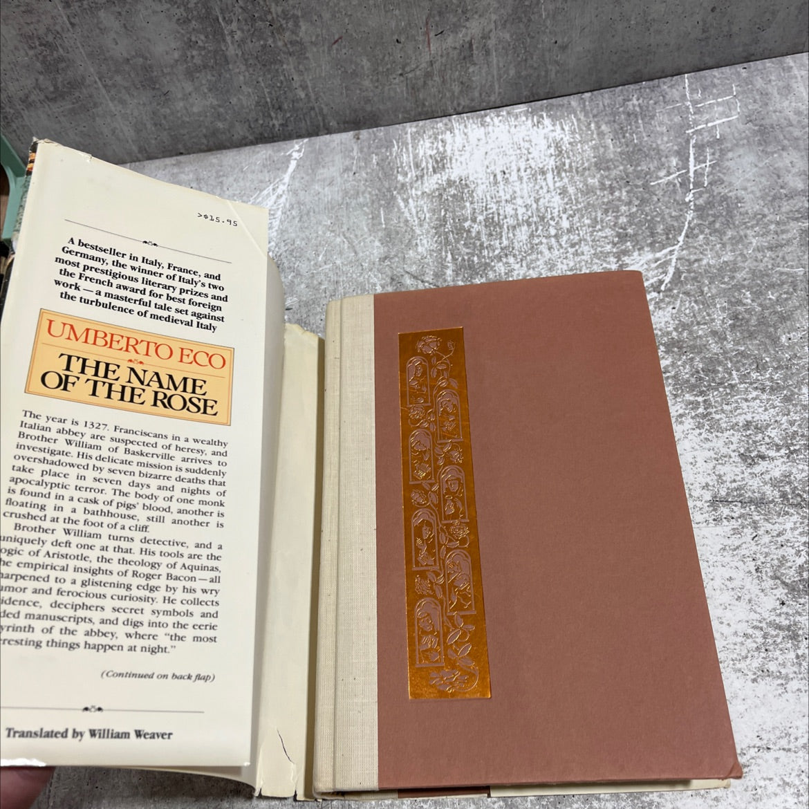 the name of the rose book, by umberto eco, 1983 Hardcover image 4